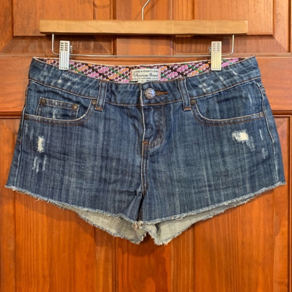 I Love H. Eighty One An American Brand Raw Hem Cutoff Jean Shorts Size 26